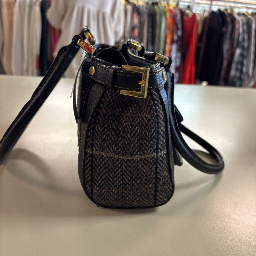 Aigner Black/ Grey Tweed Mini Purse