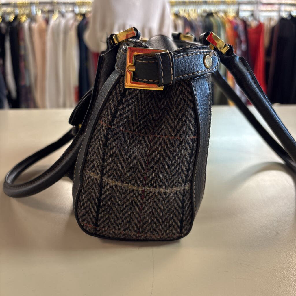 Aigner Black/ Grey Tweed Mini Purse