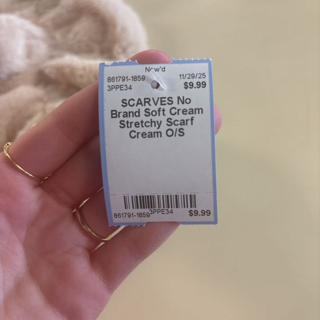 Soft Cream Stretchy Scarf