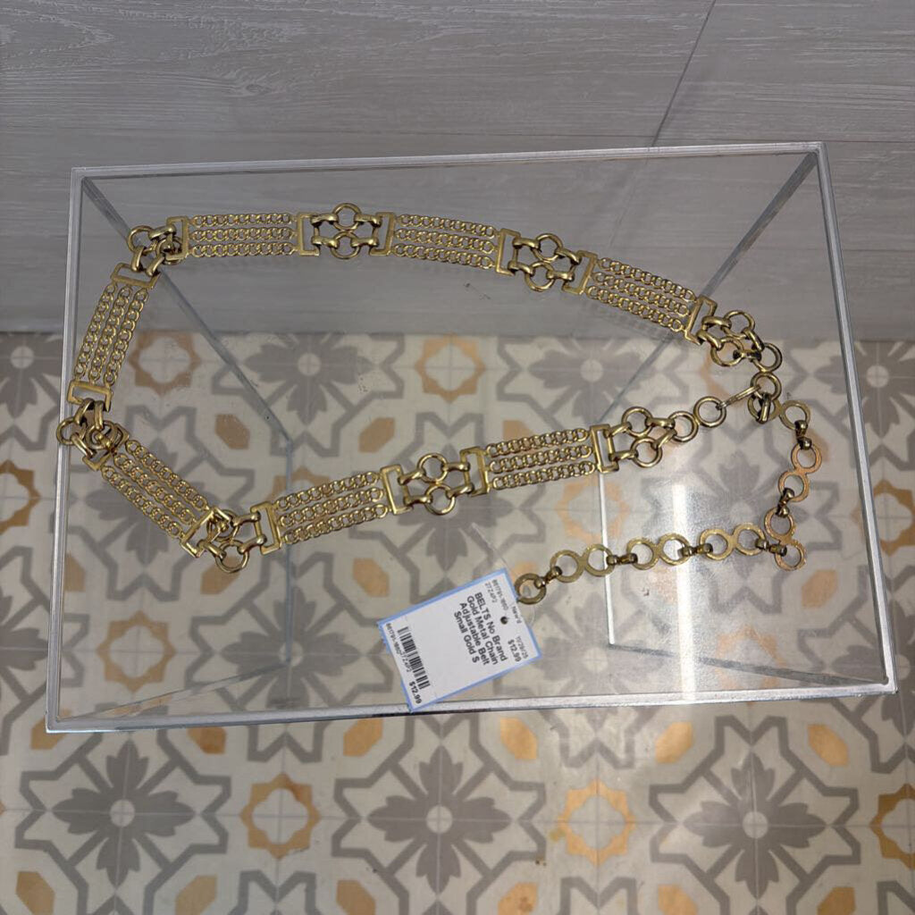 Gold Metal Chain Adjustable Belt Small