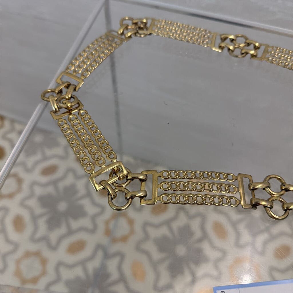 Gold Metal Chain Adjustable Belt Small