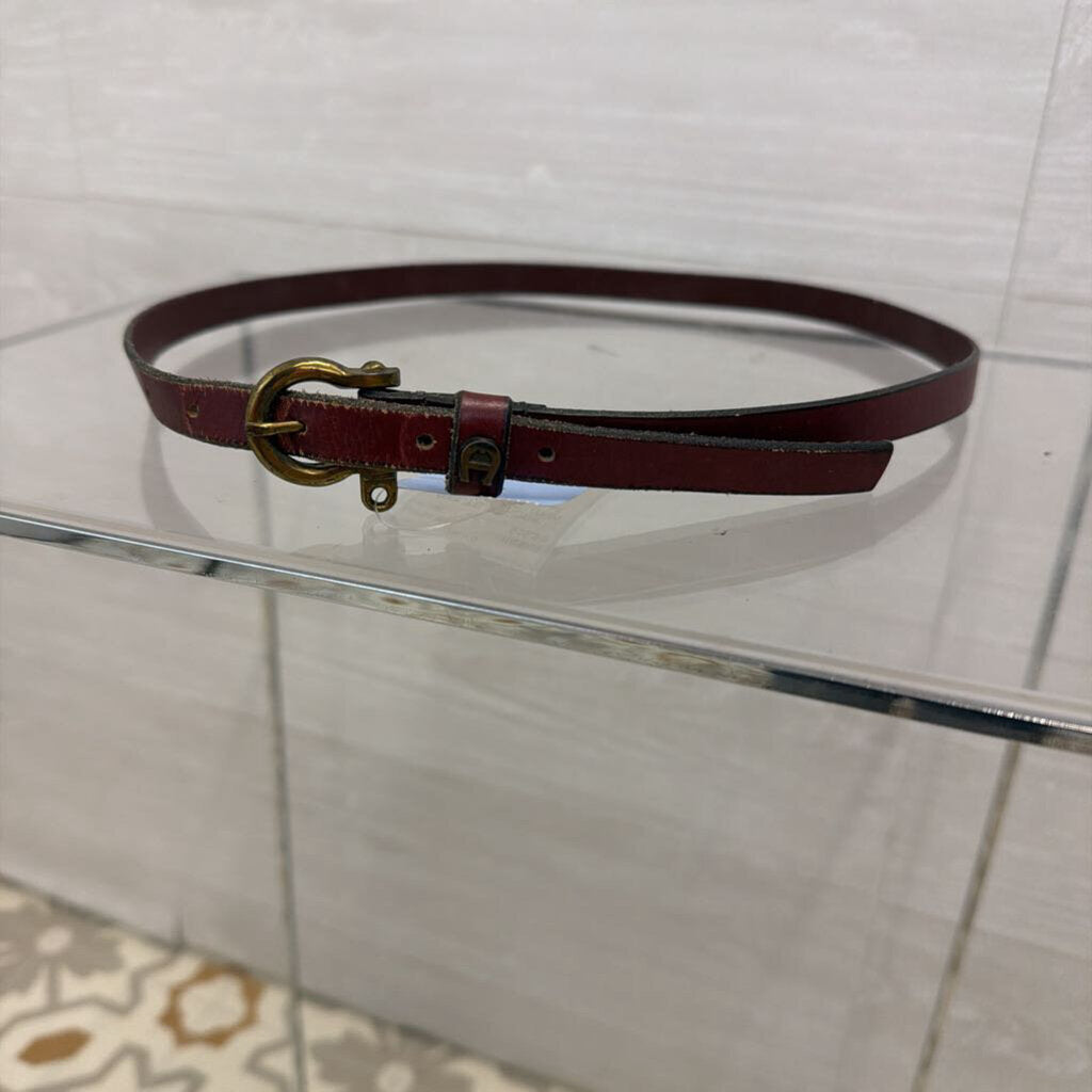 Aigner Thin Brown Belt Small