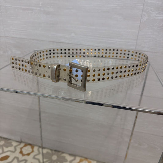 Clear Studded Belt Medium