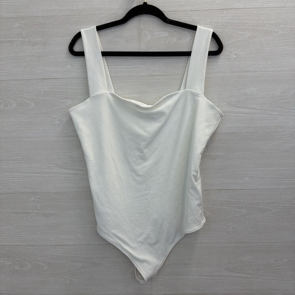 Abercrombie and Fitch White Tank Bodysuit Extra Large