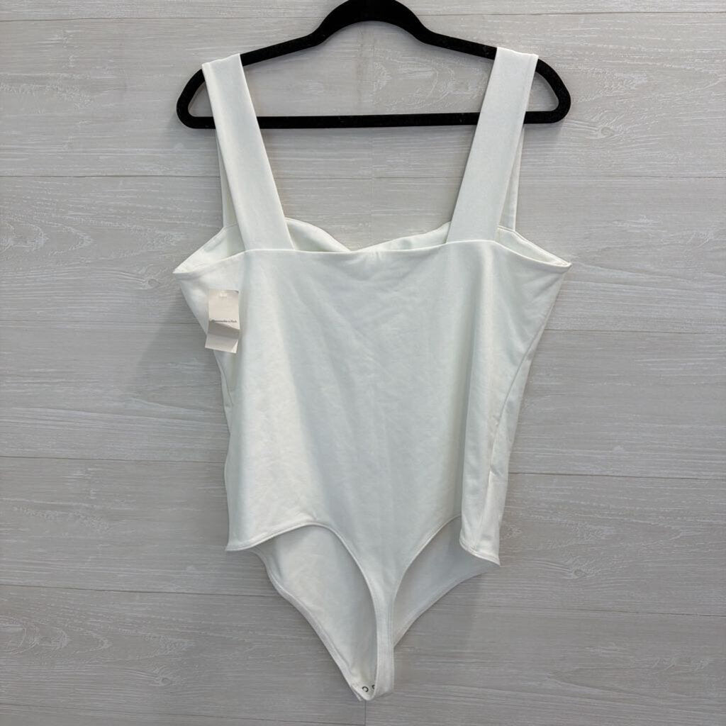 Abercrombie and Fitch White Tank Bodysuit Extra Large