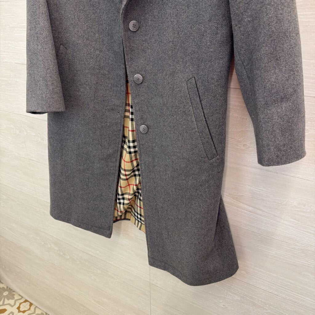 Ali Suit Marhaba Textiles Co Grey Plaid Lined Long Jacket Medium Tall