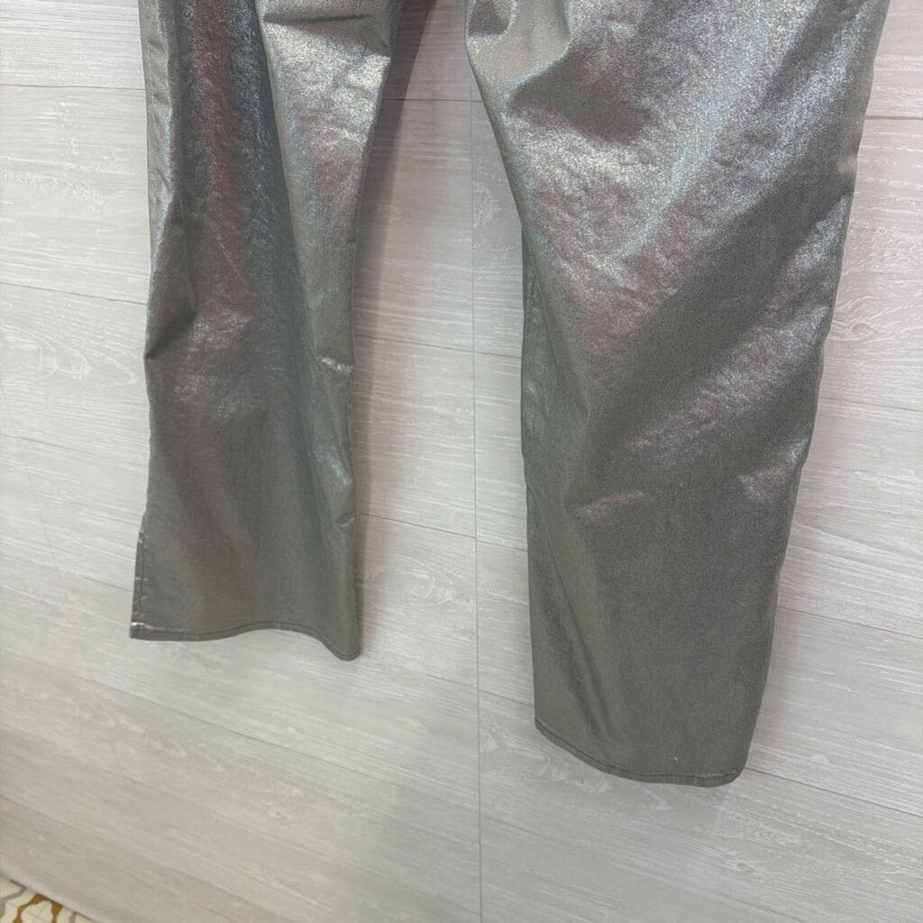 Gap Silver Shimmer Denim 90s Loose Mid Rise Jeans 14