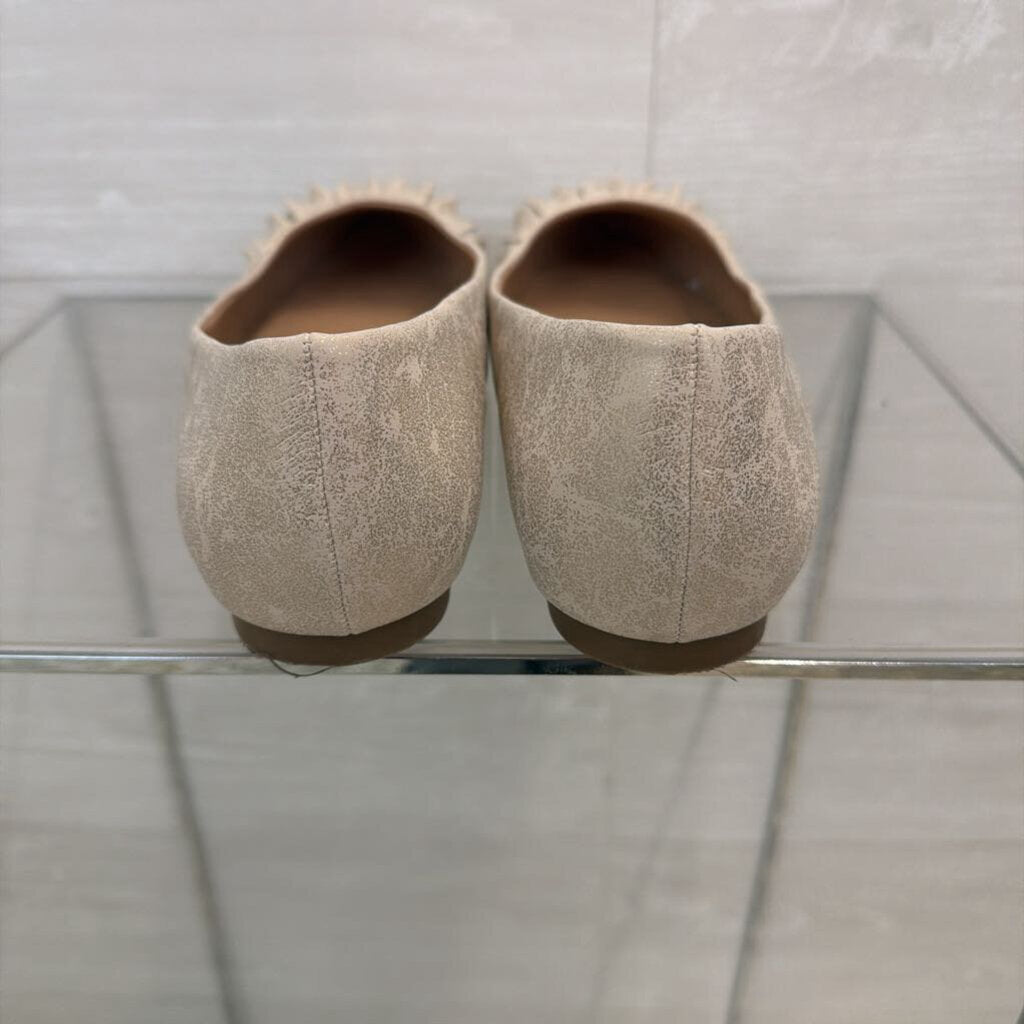 Journee Collection Metallic Beige/ Gold Judy Slip On Point Toe Flats 8.5