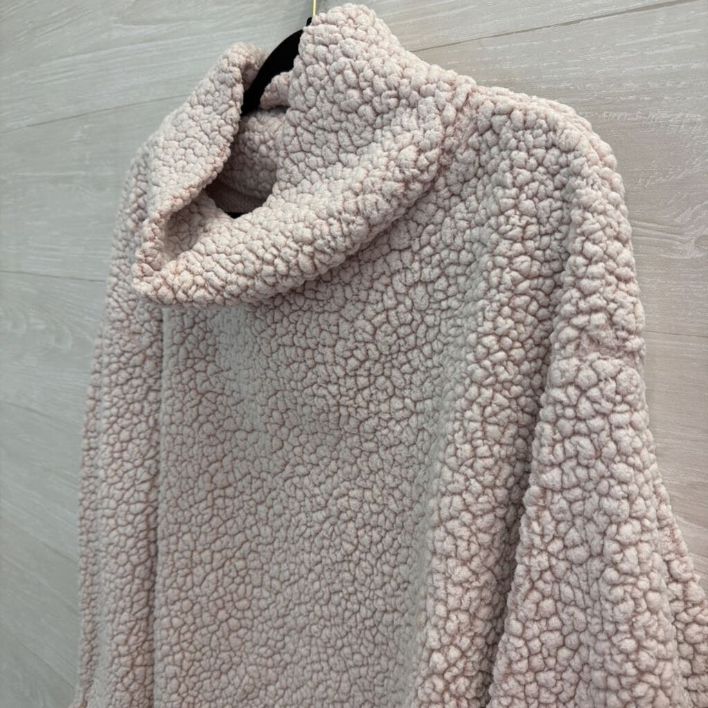 Tribal Jeans Pink Textured Knit Turtleneck Sweater Medium