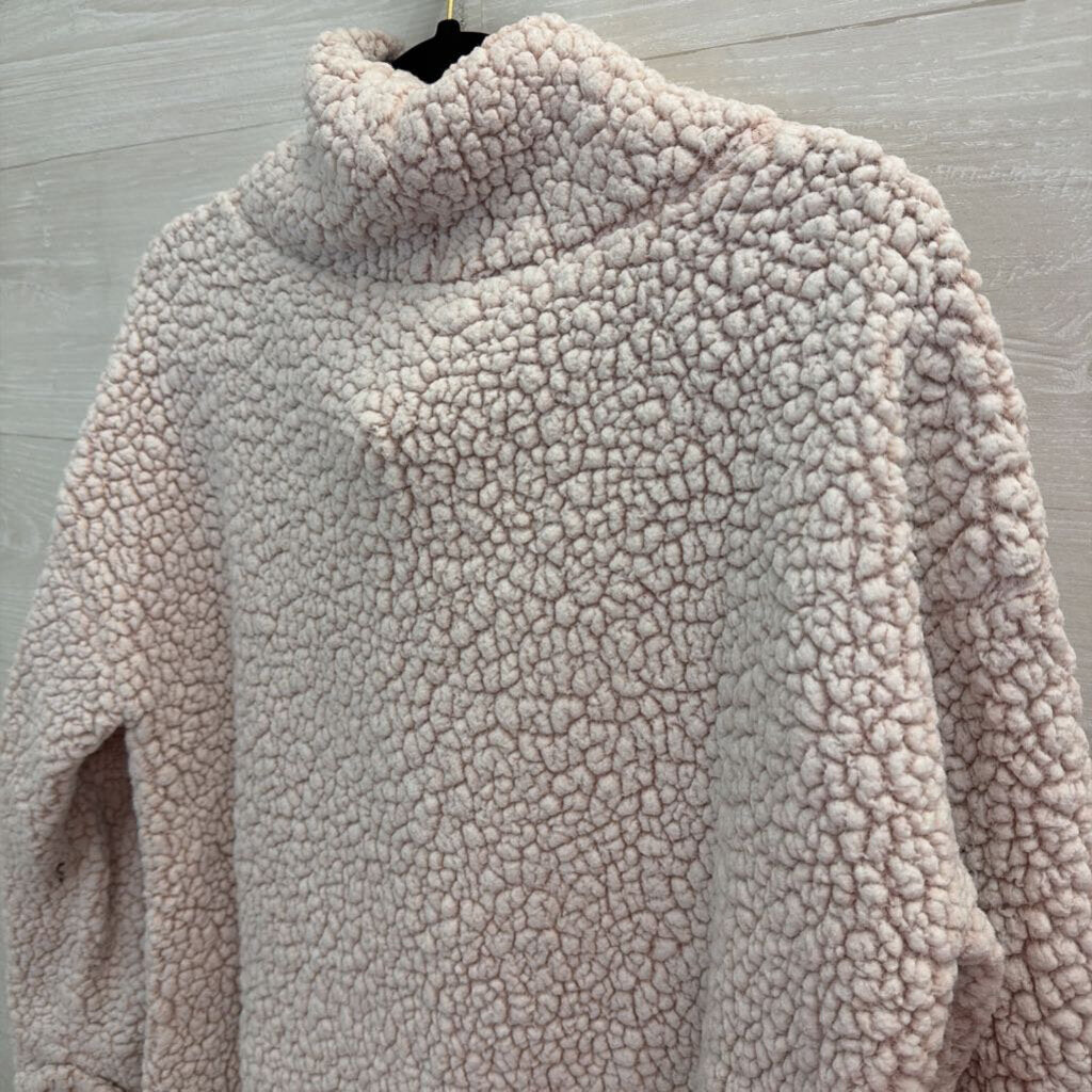 Tribal Jeans Pink Textured Knit Turtleneck Sweater Medium