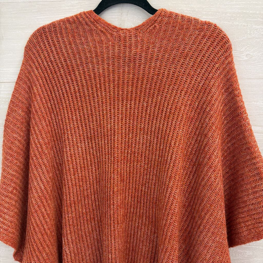 American Eagle Orange Knit Wrap Sweater One Size