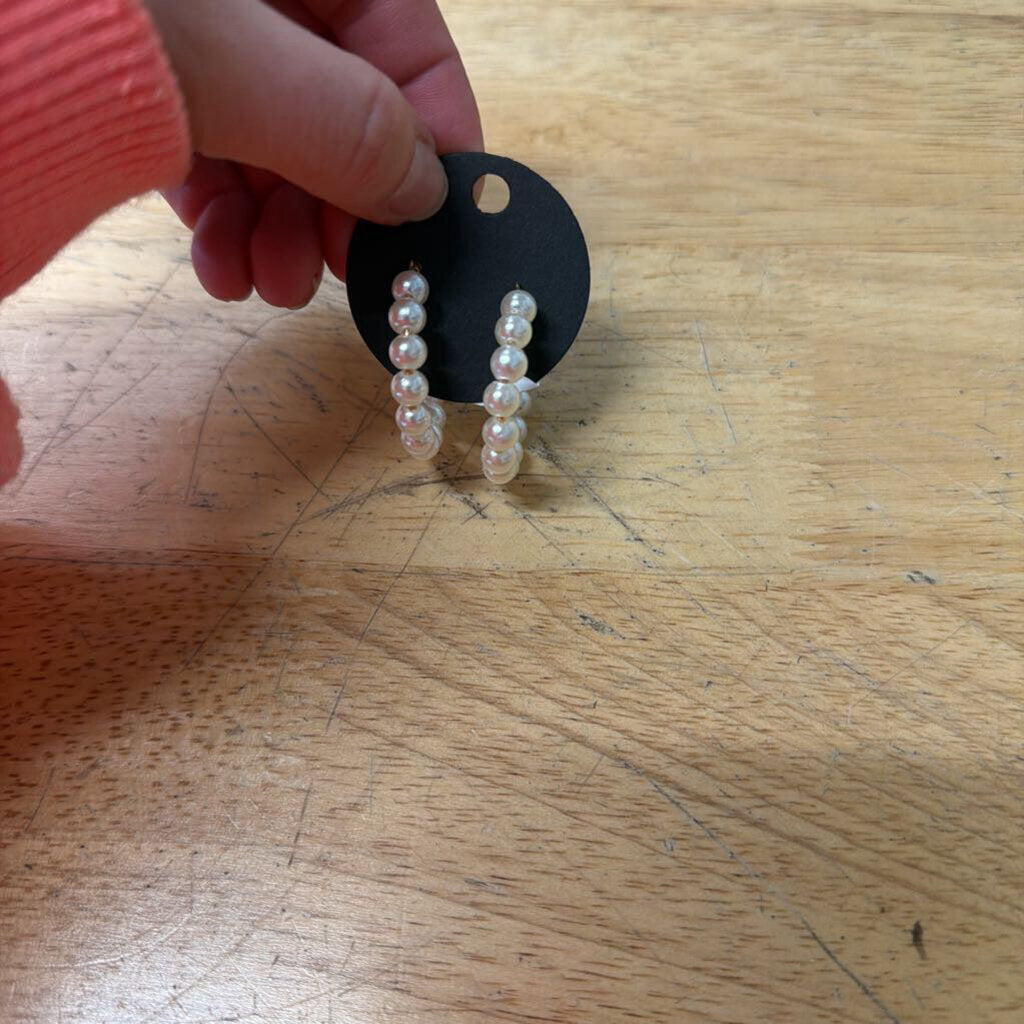 Pearl Hoop Earrings