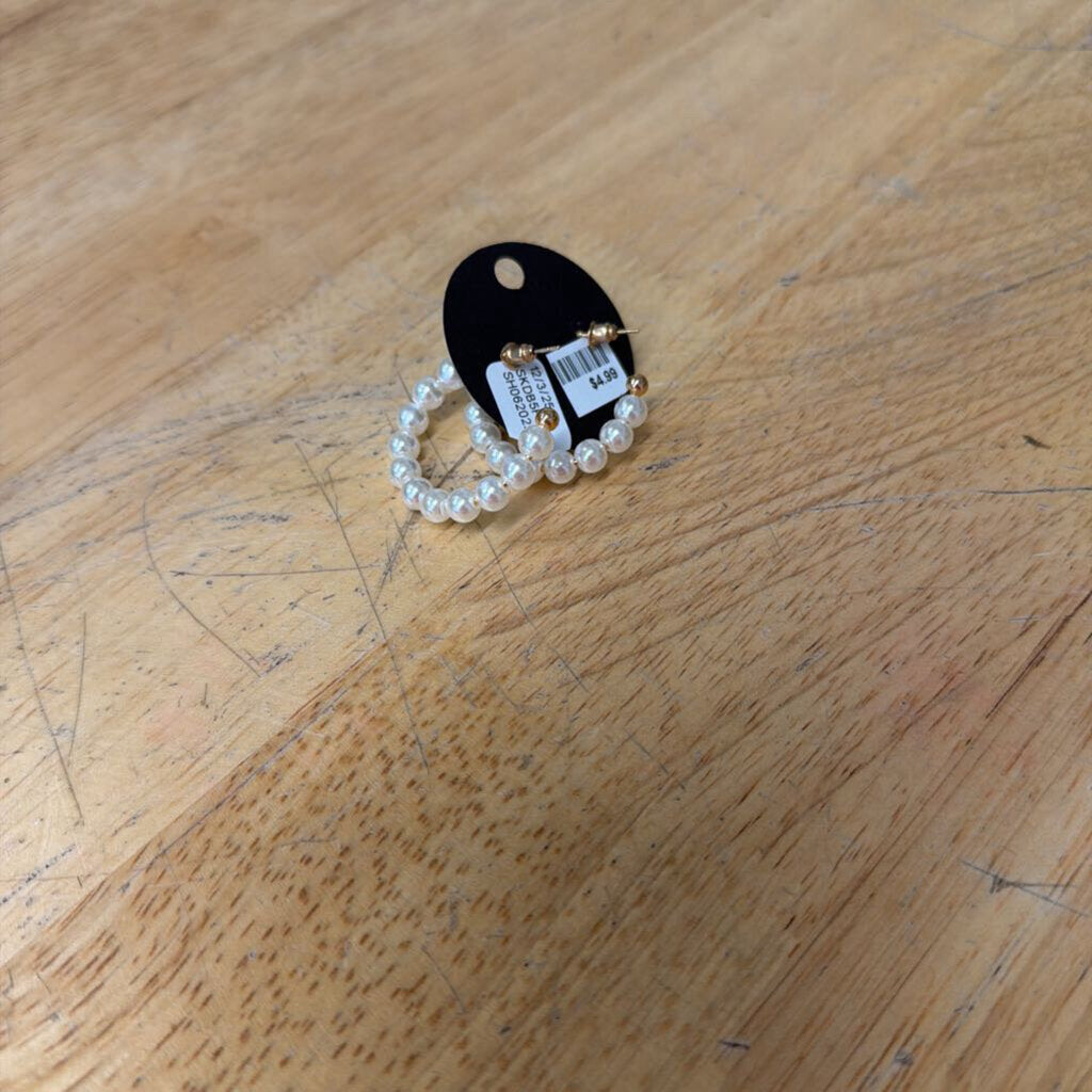 Pearl Hoop Earrings