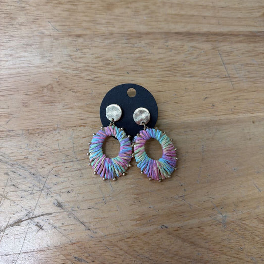 Gold/ Rainbow Drop Earrings
