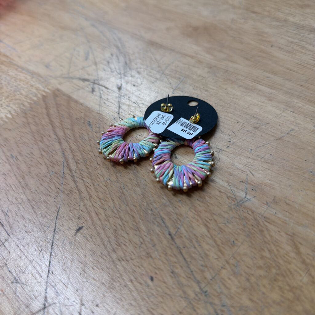 Gold/ Rainbow Drop Earrings