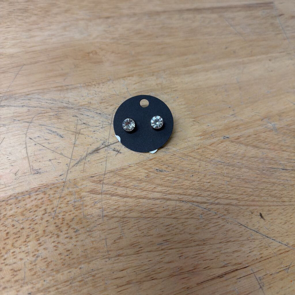 Gold/ Rhinestone Stud Earrings