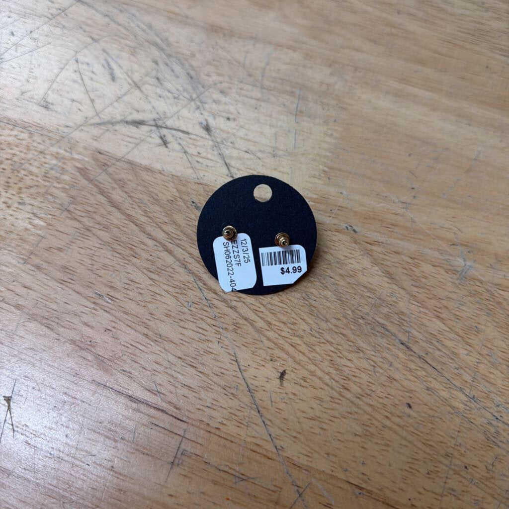 Gold/ Rhinestone Stud Earrings