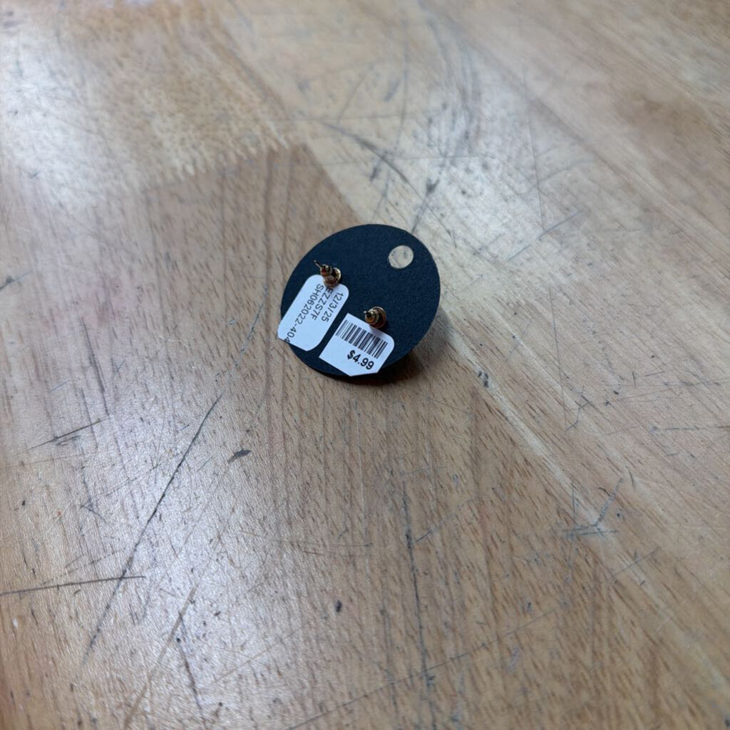 Gold/ Rhinestone Stud Earrings