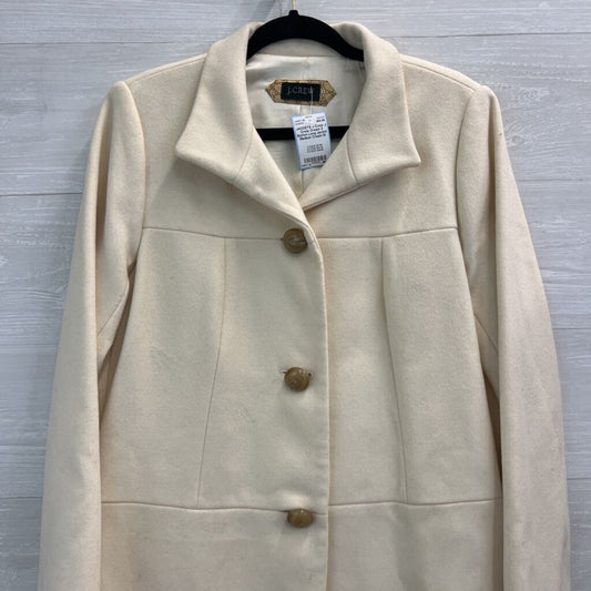 J Crew Cream 3 Button Long Jacket Medium