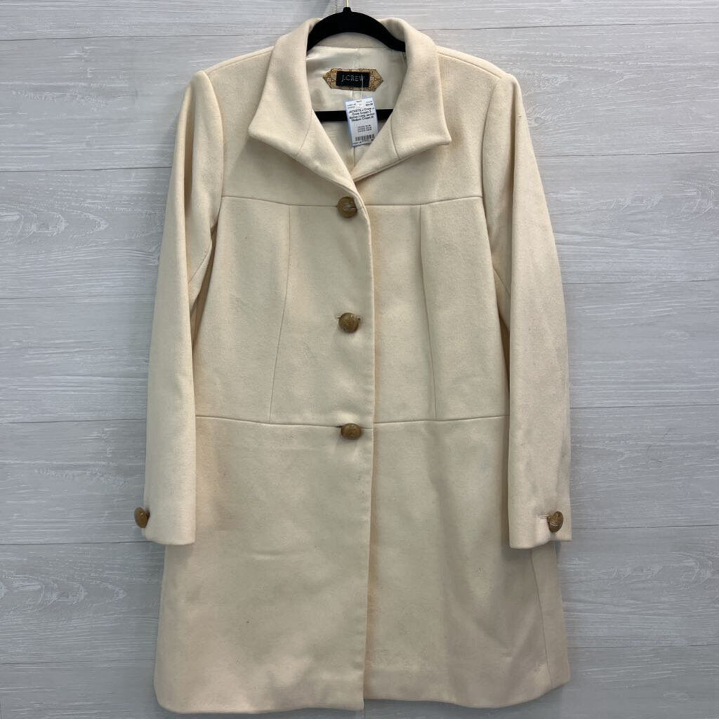 J Crew Cream 3 Button Long Jacket Medium