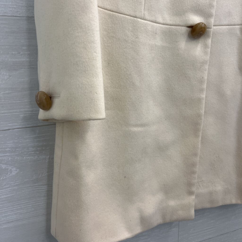 J Crew Cream 3 Button Long Jacket Medium