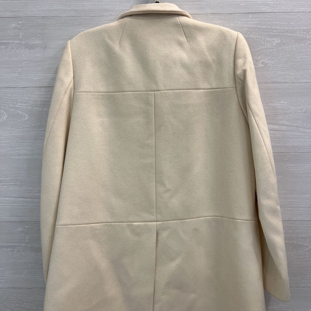 J Crew Cream 3 Button Long Jacket Medium