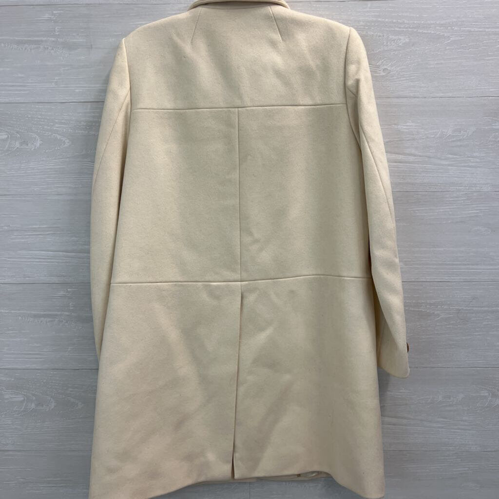 J Crew Cream 3 Button Long Jacket Medium