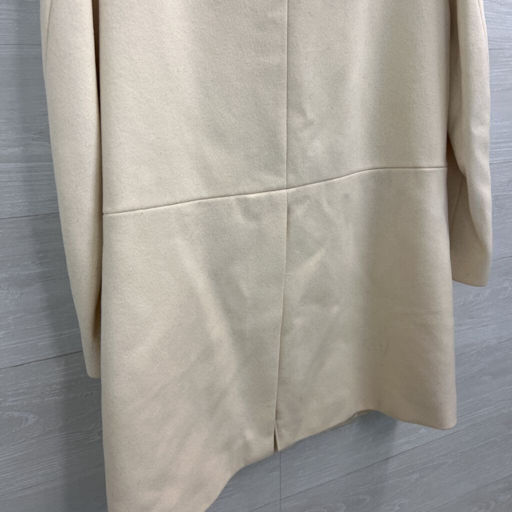 J Crew Cream 3 Button Long Jacket Medium