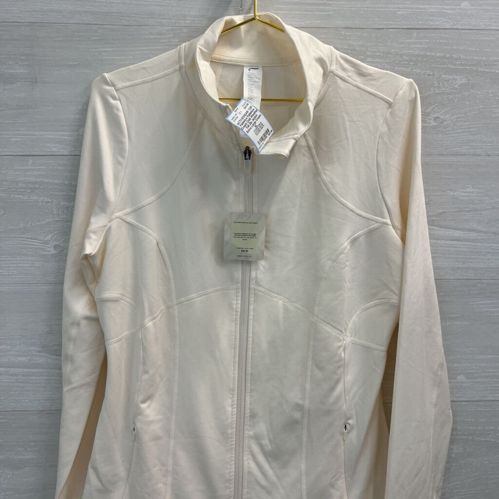 Fabletics Cream Cold Weather Full Zip Jacket Extra Large