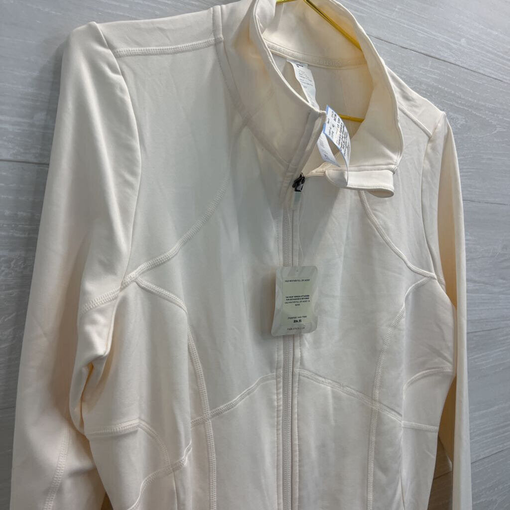 Fabletics Cream Cold Weather Full Zip Jacket Extra Large