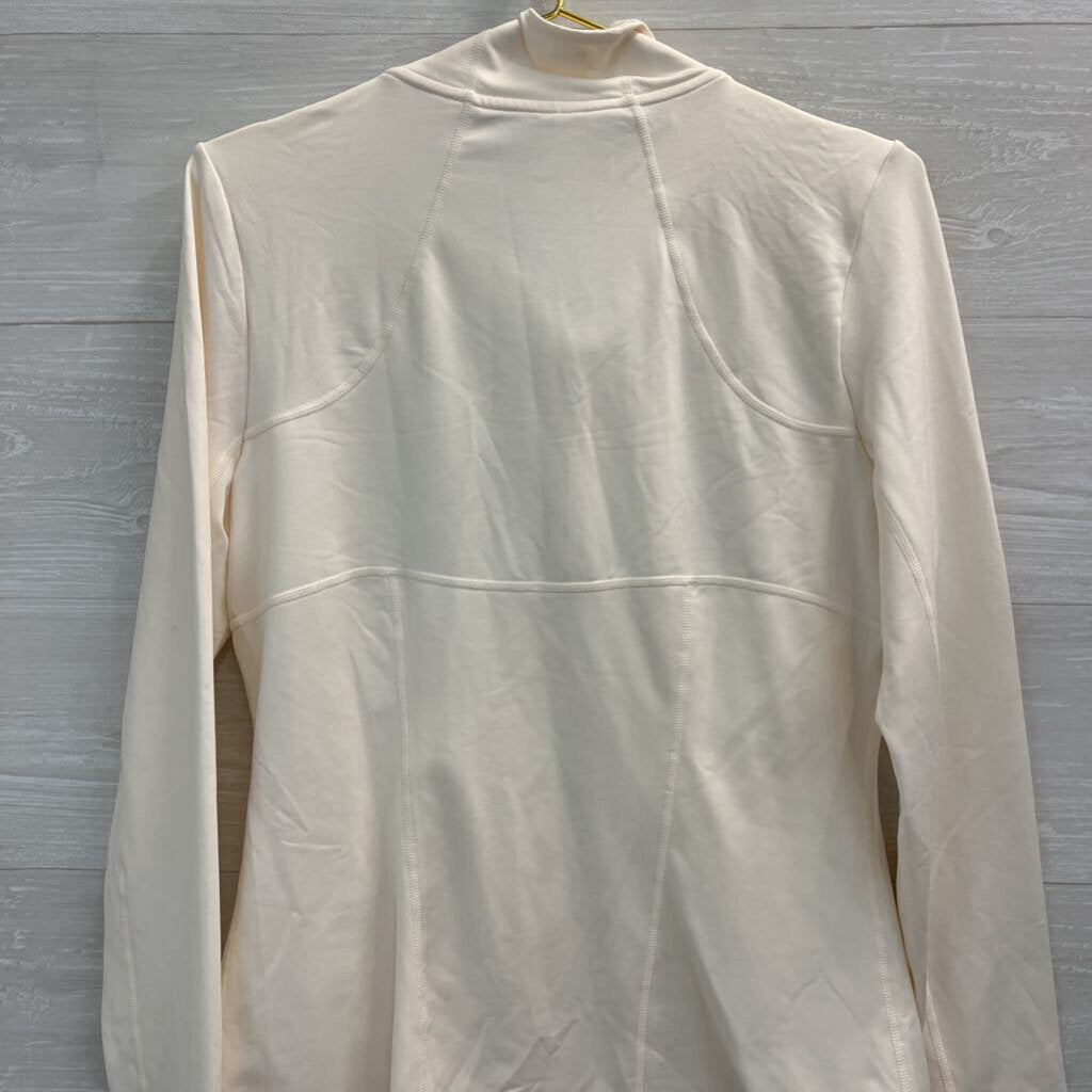 Fabletics Cream Cold Weather Full Zip Jacket Extra Large
