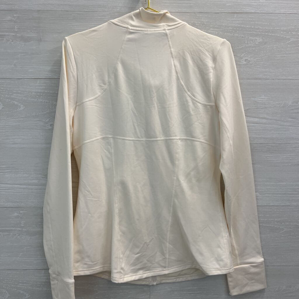 Fabletics Cream Cold Weather Full Zip Jacket Extra Large