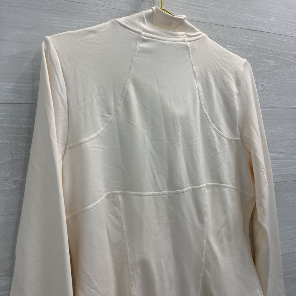 Fabletics Cream Cold Weather Full Zip Jacket Extra Large