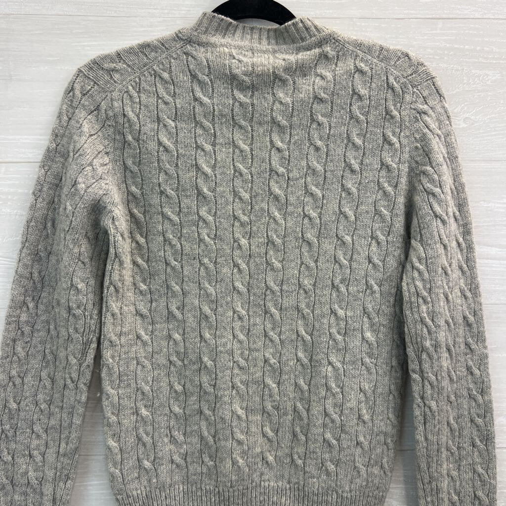 Vintage Susan Bristol Grey Cable Knit Sweater 38