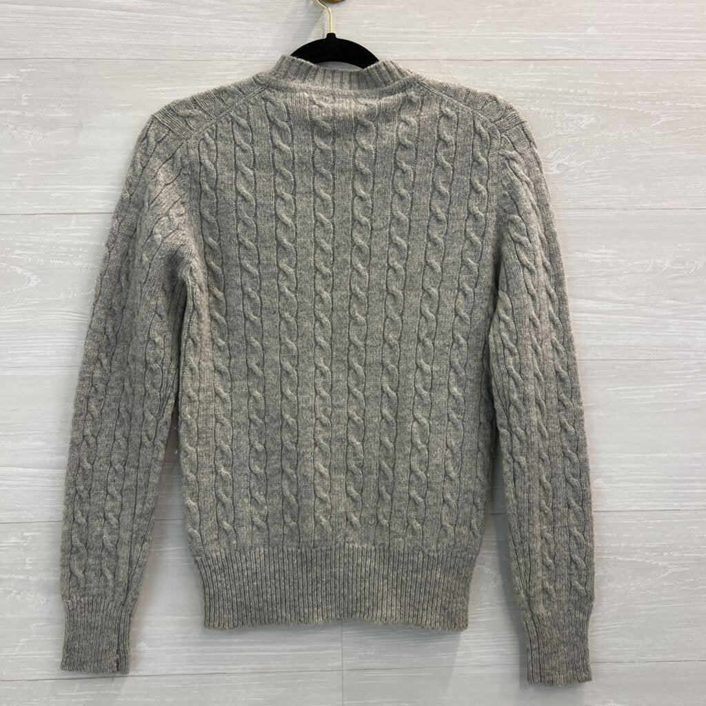 Vintage Susan Bristol Grey Cable Knit Sweater 38