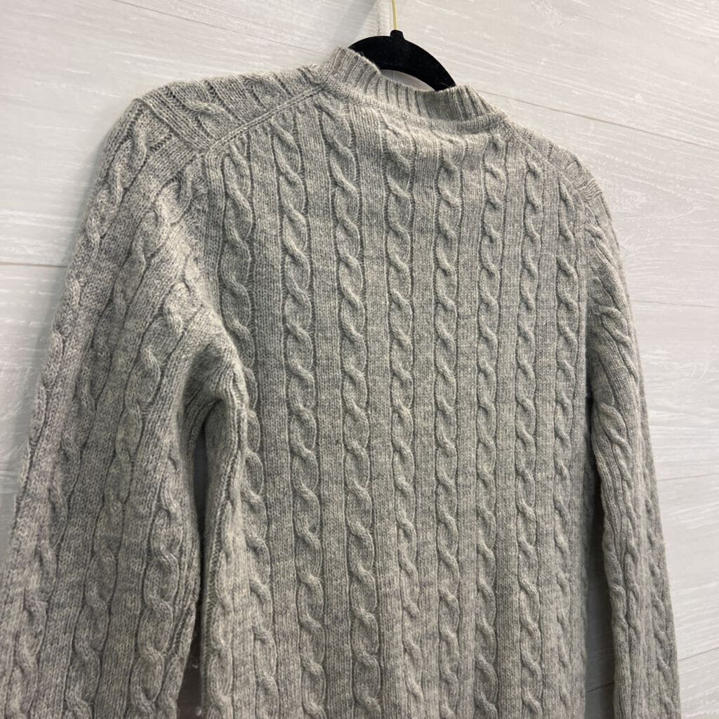 Vintage Susan Bristol Grey Cable Knit Sweater 38