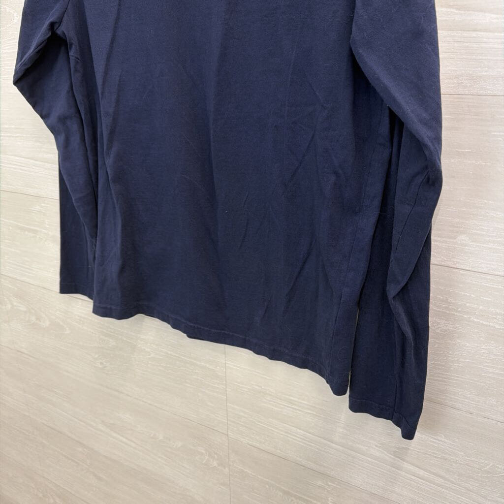 WROGN Navy/ White Long Sleeve Graphic Tee Medium