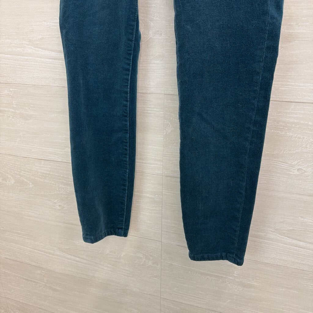 Pilcro Teal Corduroy High Rise Skinny Pants 26