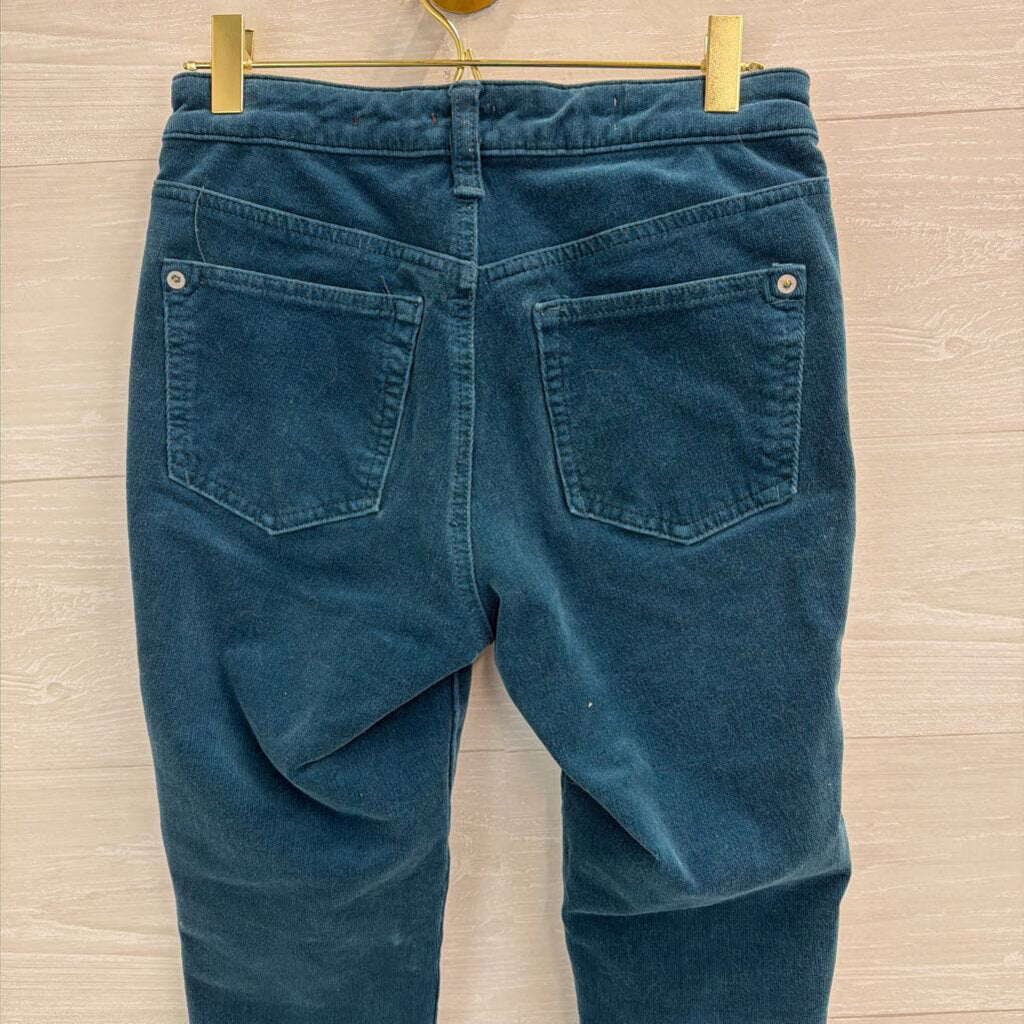 Pilcro Teal Corduroy High Rise Skinny Pants 26