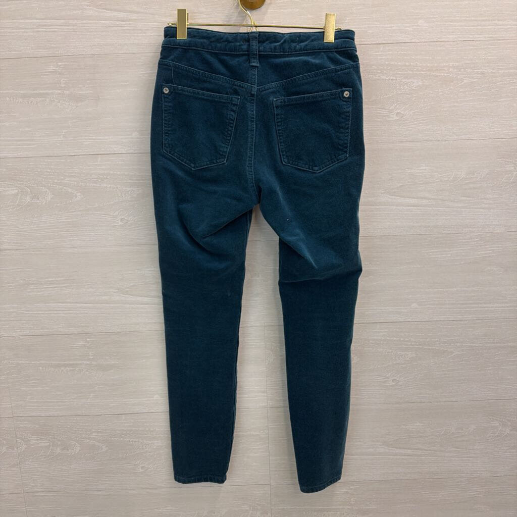 Pilcro Teal Corduroy High Rise Skinny Pants 26