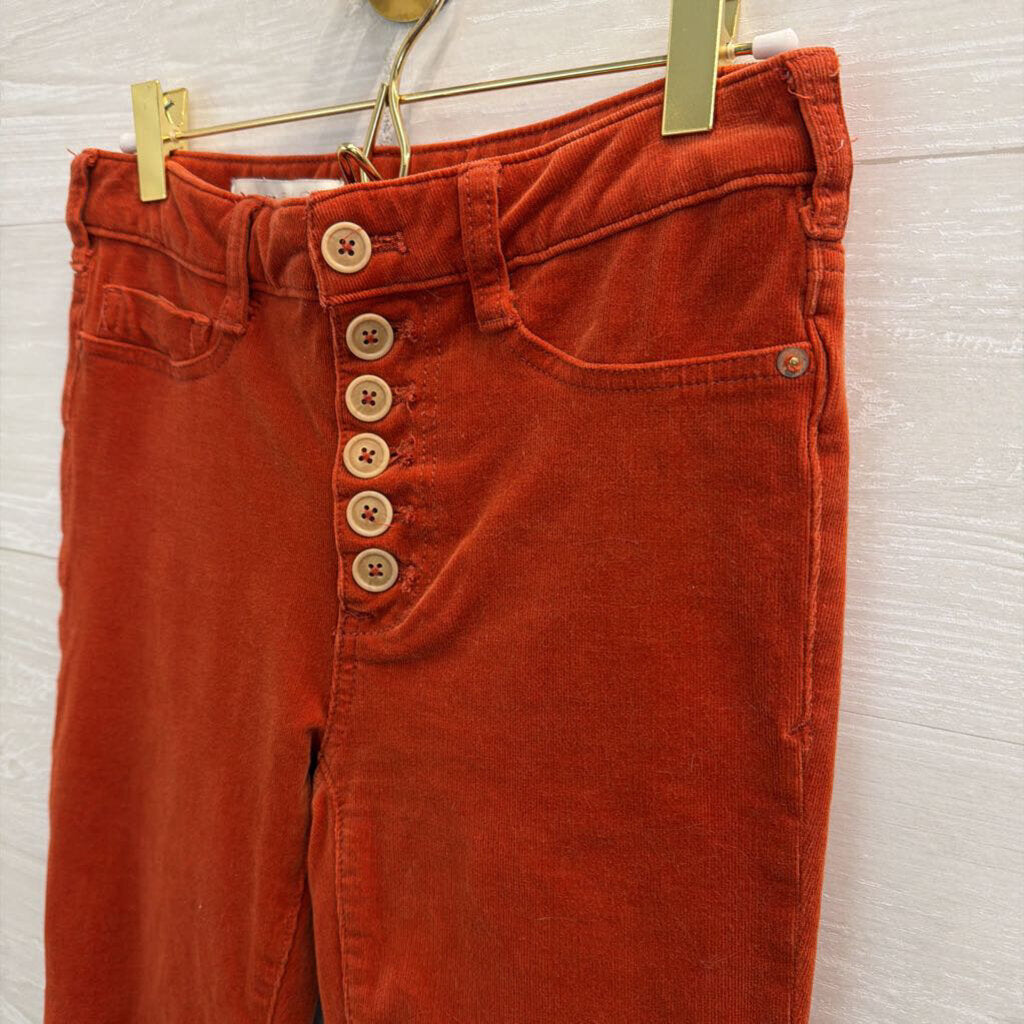 Pilcro Orange Corduroy High Rise Skinny Pants 26