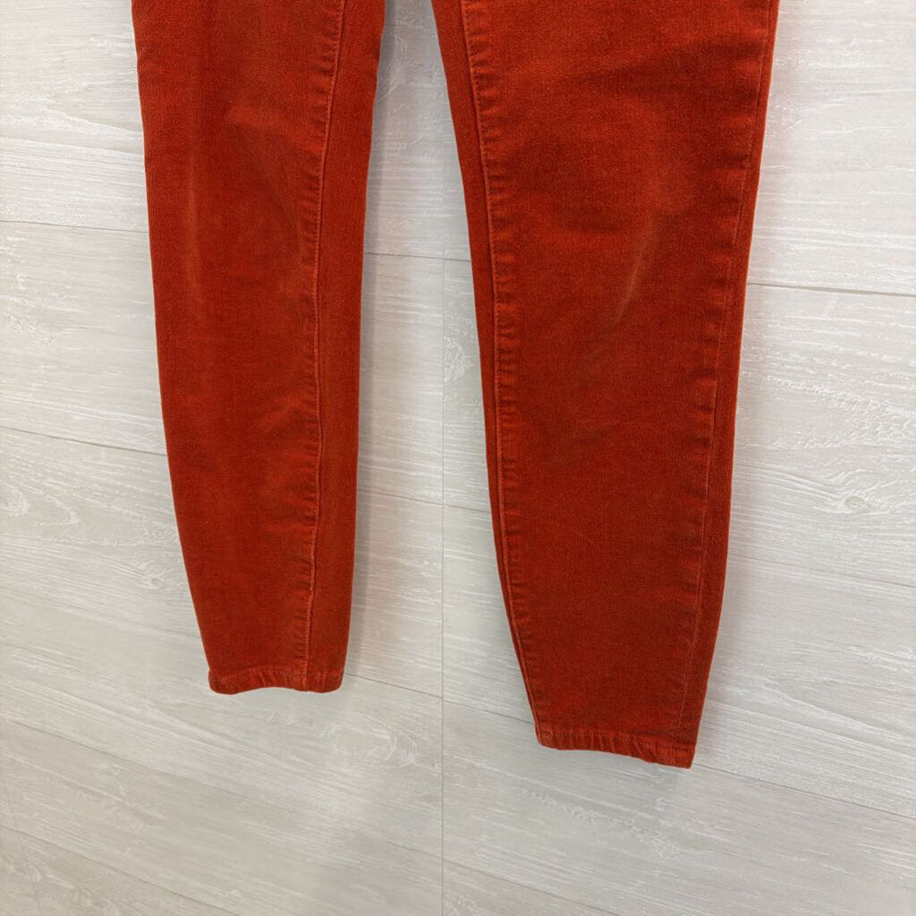 Pilcro Orange Corduroy High Rise Skinny Pants 26