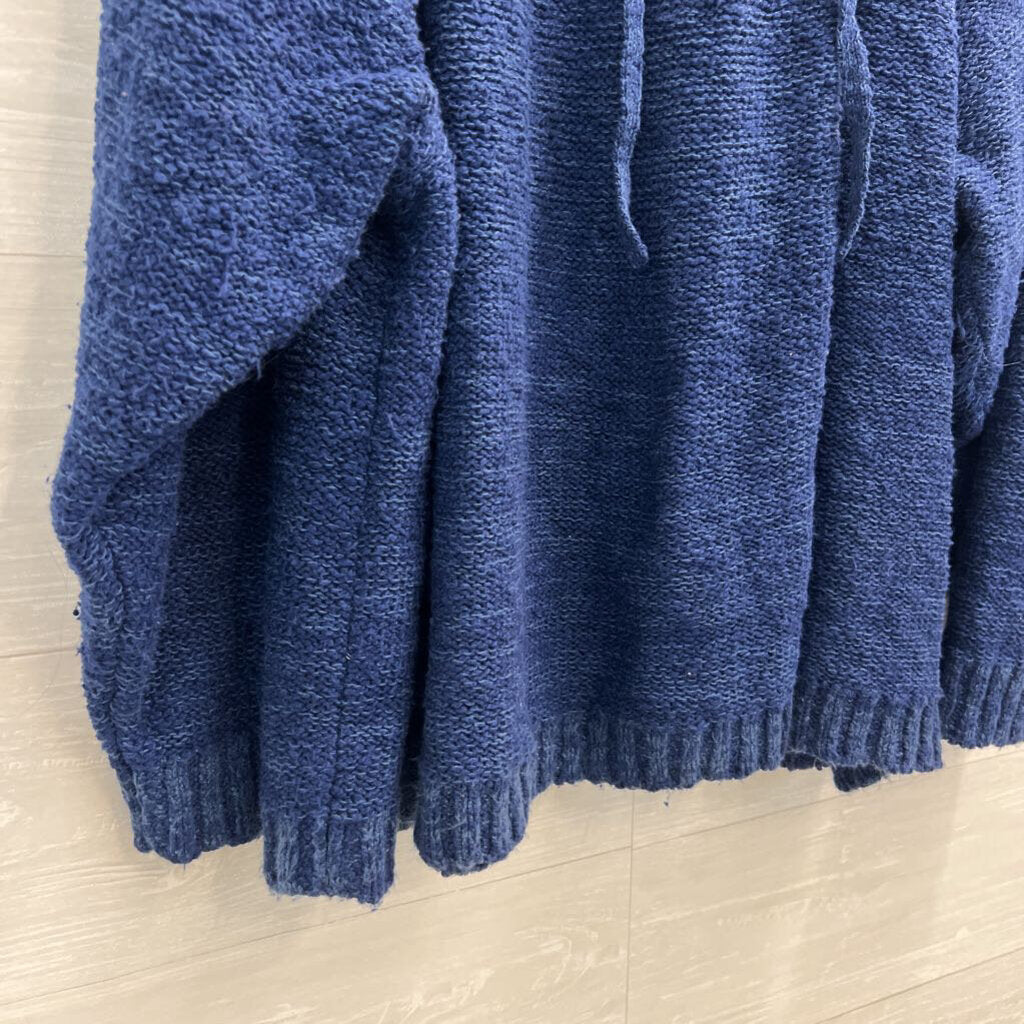 Torrid Navy Knit Hooded Long Sleeve Sweater 5X