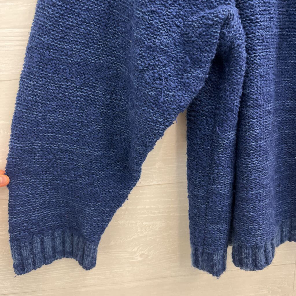 Torrid Navy Knit Hooded Long Sleeve Sweater 5X