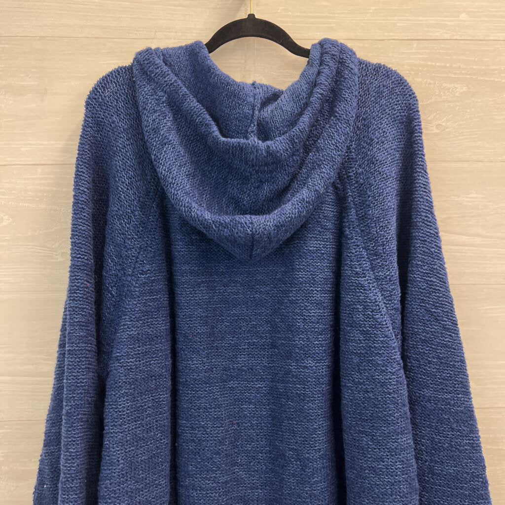 Torrid Navy Knit Hooded Long Sleeve Sweater 5X