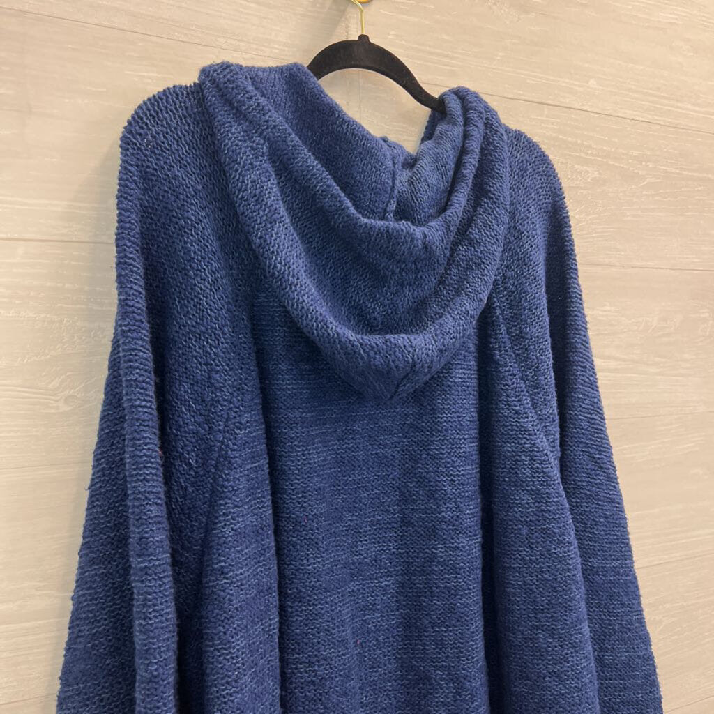 Torrid Navy Knit Hooded Long Sleeve Sweater 5X