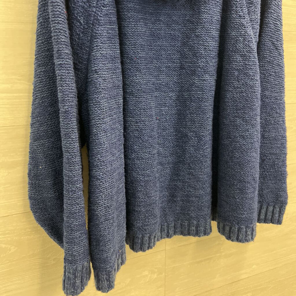 Torrid Navy Knit Hooded Long Sleeve Sweater 5X