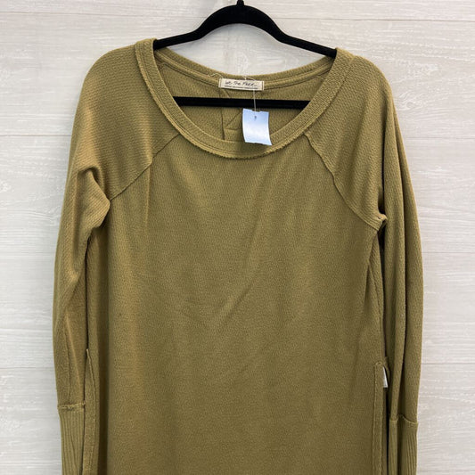 We The Free Green Textured Long Sleeve Top Medium