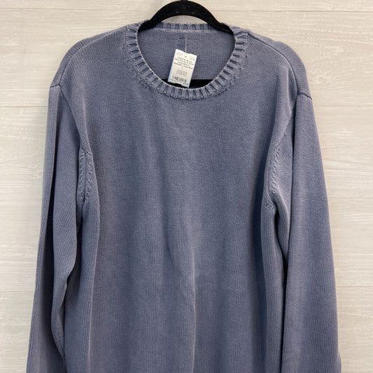 Blue Knit Oversized Long Sleeve Sweater Large