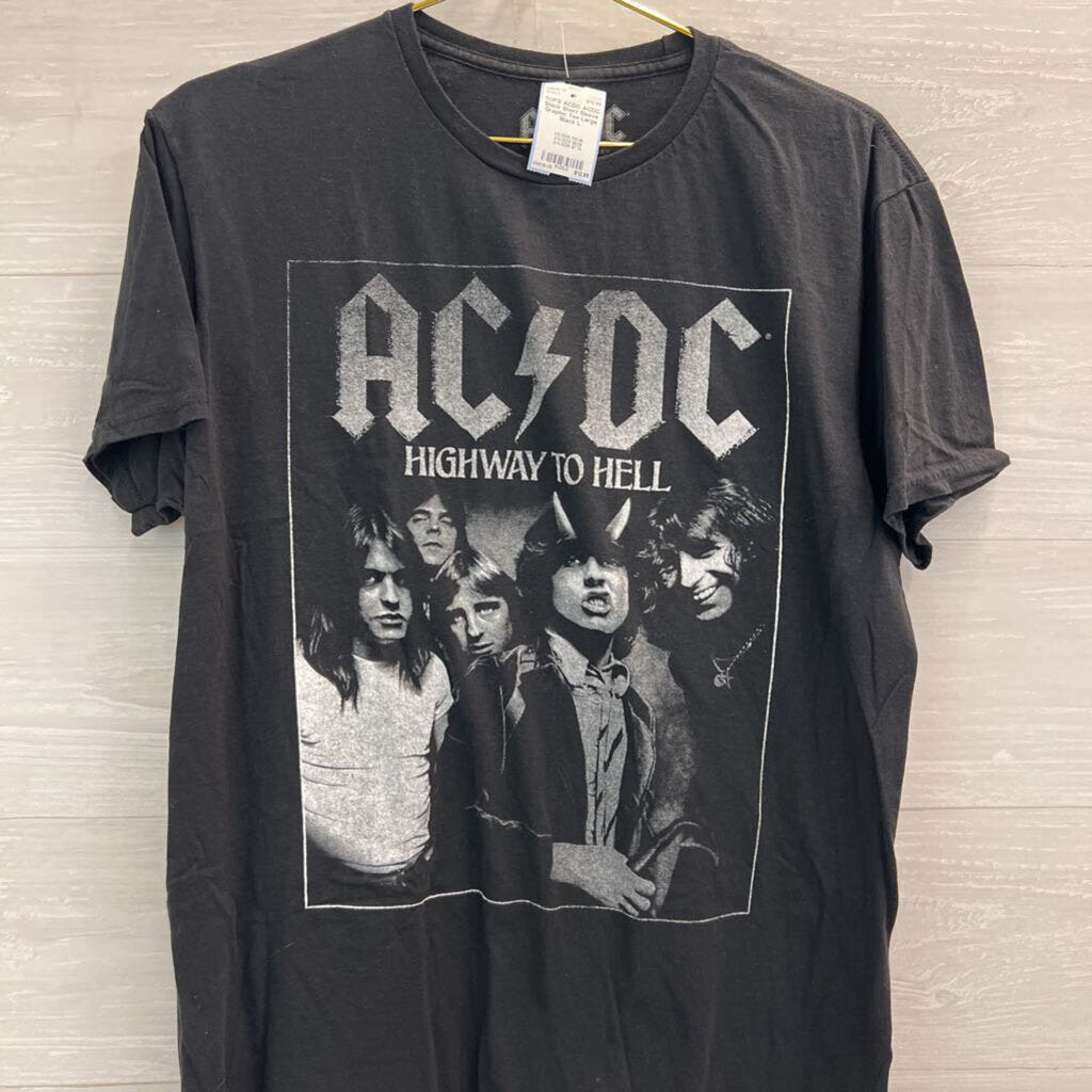 ACDC Black Short Sleeve Graphic Tee Large